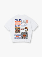 Vintage Akihabara Japan Manga Ramen Maneki Neko Collage Kanji Text Back Print T-Shirt