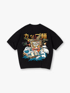 Vibrant Kaiju Octopus Cup Ramen Great Wave Fighter Jets Japanese Kanji T-Shirt