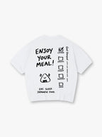 Minimal Hand Drawn Japanese Food Checklist Onigiri Enjoy Your Meal Text T-Shirt