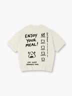 Minimal Hand Drawn Japanese Food Checklist Onigiri Enjoy Your Meal Text T-Shirt