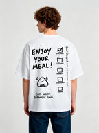 Minimal Hand Drawn Japanese Food Checklist Onigiri Enjoy Your Meal Text T-Shirt