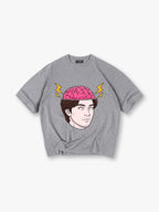 Cartoon Man Open Head Pink Brain Lightning Bolt Creative Mind Graphic  T-Shirt
