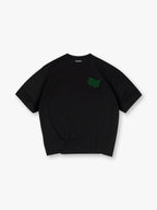 Minimal Green Checkered Racing Flag Small Chest Logo Simple T-Shirt