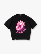 Y2K Pink Purple Bomb B PRESS Explosion Graphic Retro Streetwear T-Shirt