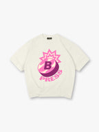 Y2K Pink Purple Bomb B PRESS Explosion Graphic Retro Streetwear T-Shirt