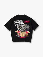Street Tuned Car Modification Parts Box Graphic Back Print JDM Racing T-Shirt
