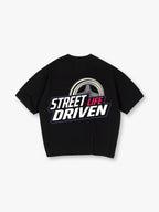 Street Life Driven Retro Whitewall Wheel Back Print  JDM Car Racing T-Shirt