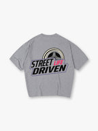Street Life Driven Retro Whitewall Wheel Back Print  JDM Car Racing T-Shirt