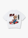 Japanese Ramen Rush Kart Racing Cartoon Graphic Short Sleeve T-Shirt