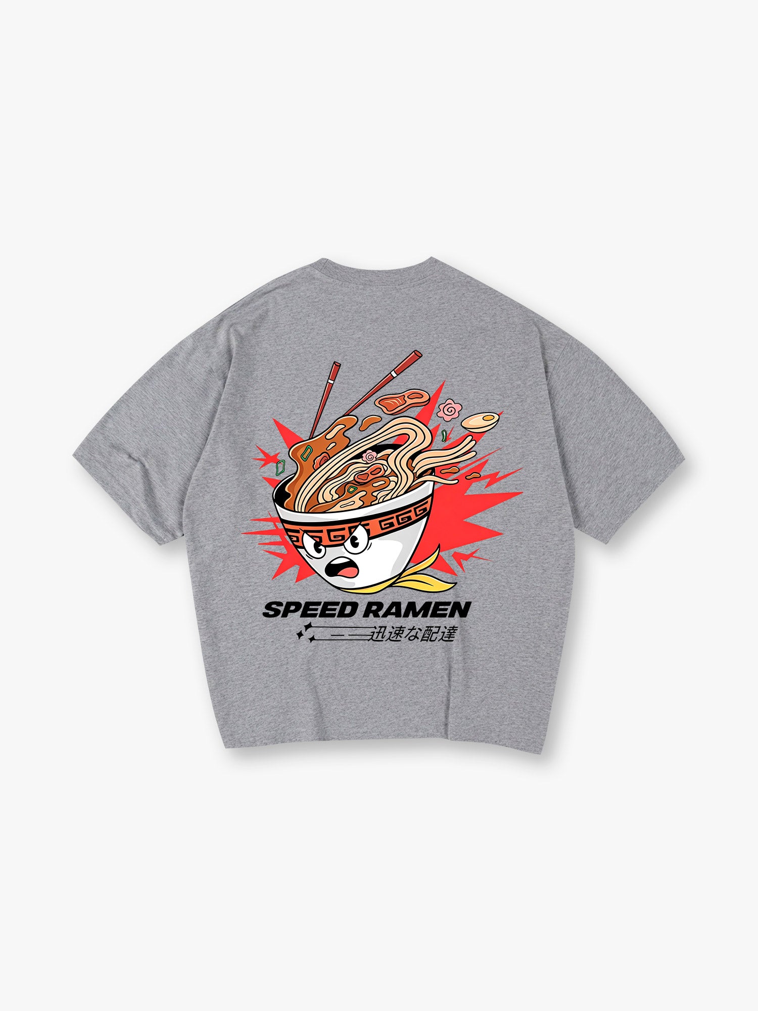 Speed Ramen Japanese Cartoon Noodle Bowl Graphic Short Sleeve T Shirt