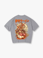 Japanese Extra Spicy Ramen Noodle Vintage Art Graphic Short Sleeve T-Shirt