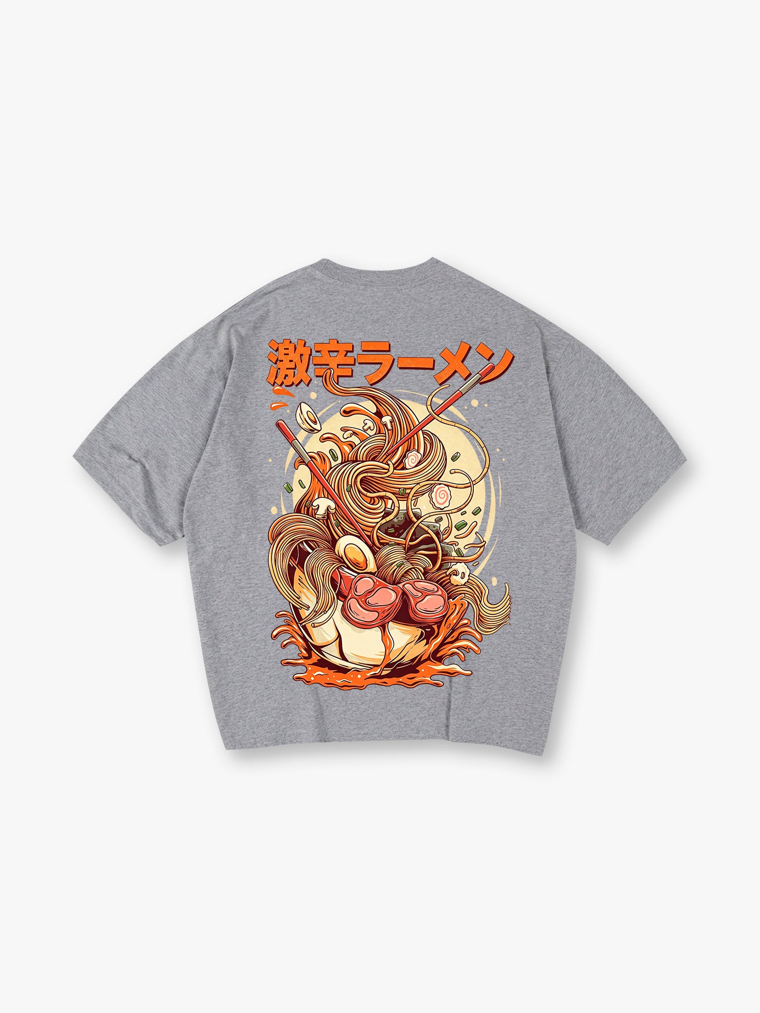 Japanese Extra Spicy Ramen Noodle Vintage Art Graphic Short Sleeve T-Shirt