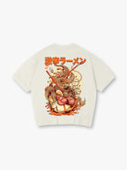 Japanese Extra Spicy Ramen Noodle Vintage Art Graphic Short Sleeve T-Shirt