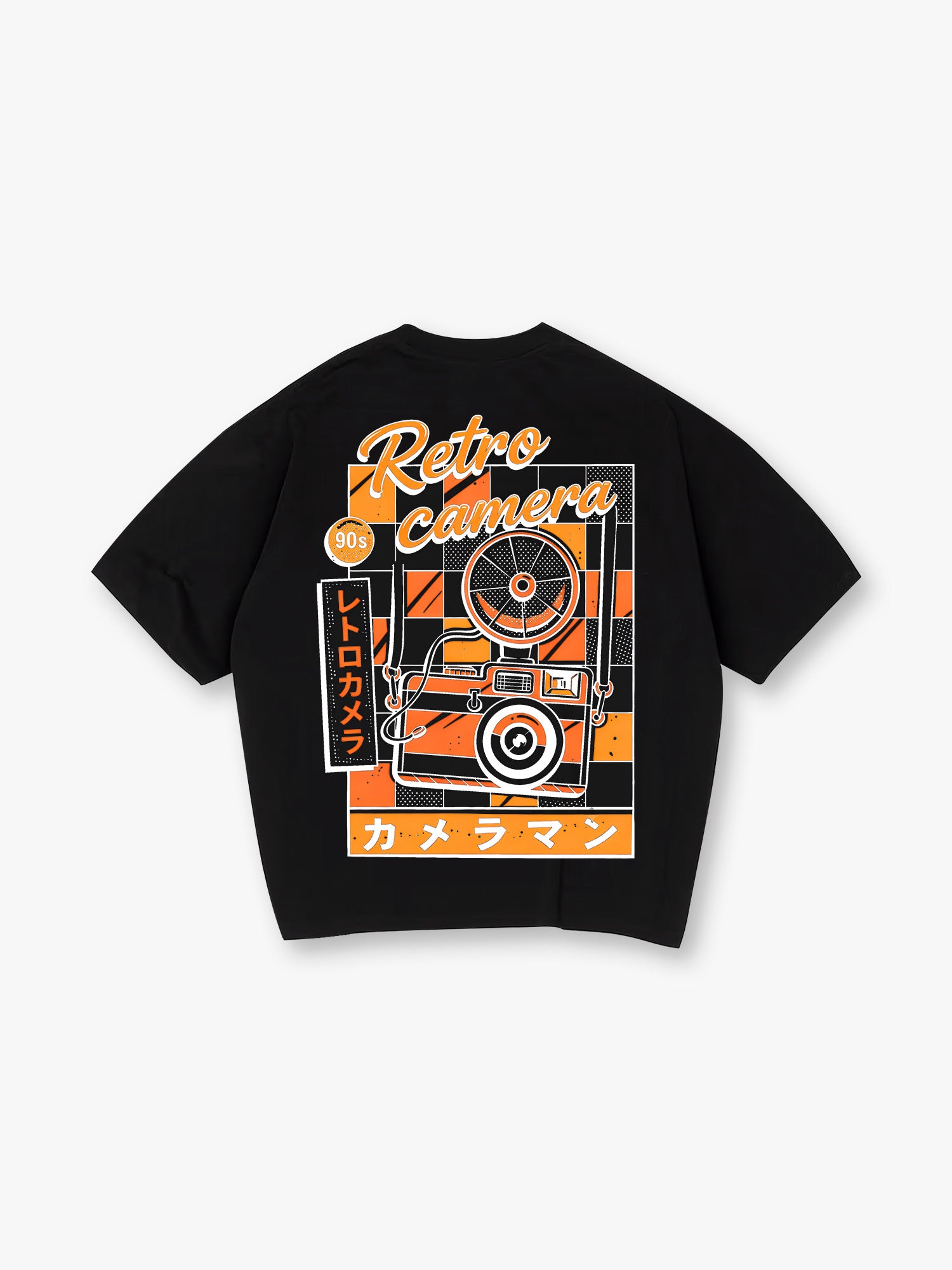 90s Japanese Retro Film Camera Vintage Art Graphic Short Sleeve T-Shirt