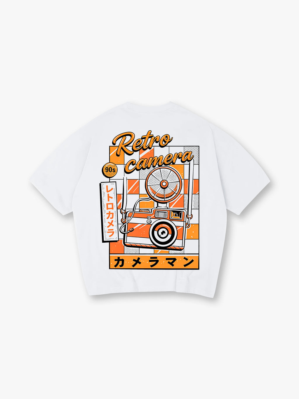 90s Japanese Retro Film Camera Vintage Art Graphic Short Sleeve T-Shirt
