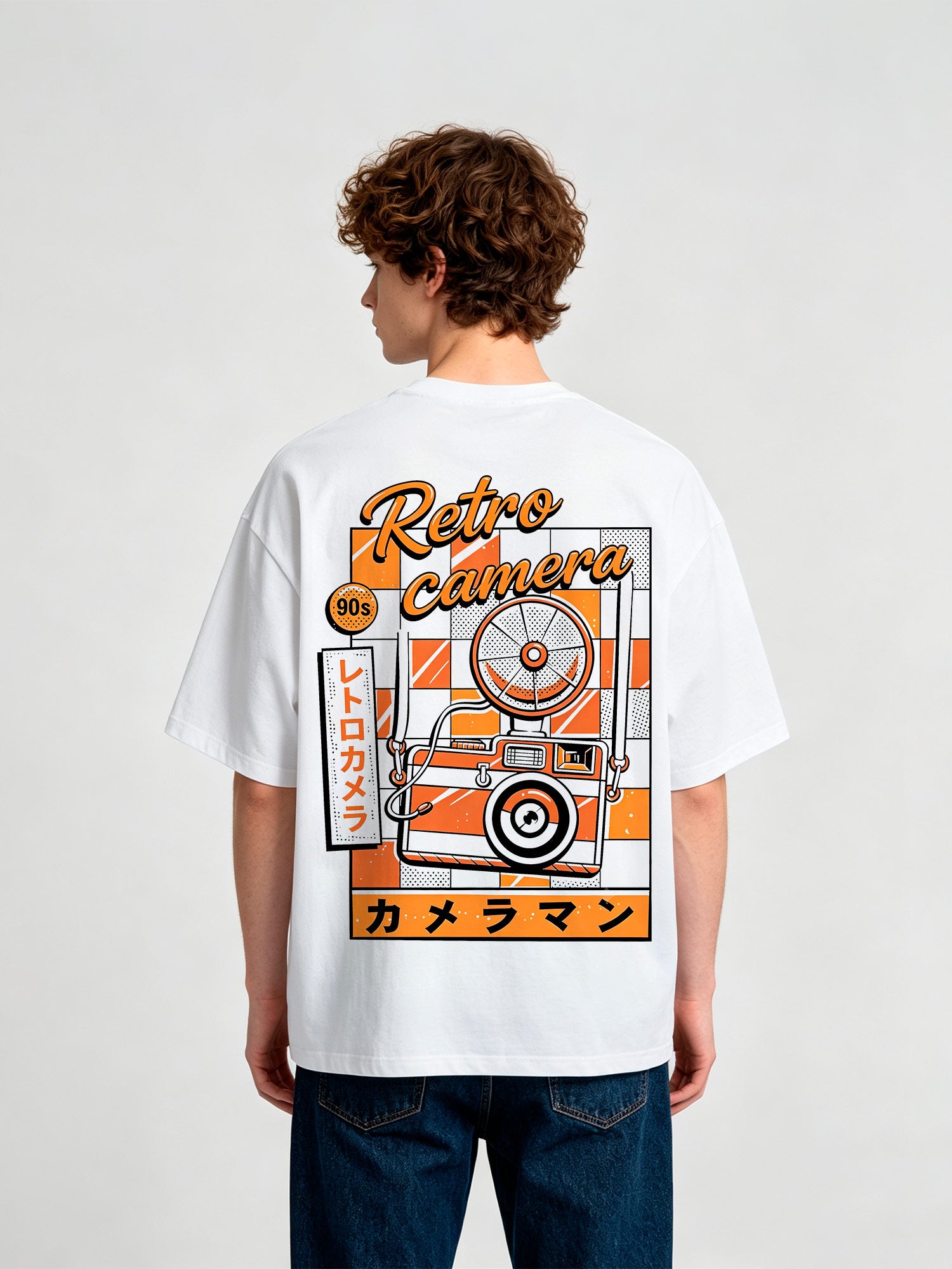 90s Japanese Retro Film Camera Vintage Art Graphic Short Sleeve T-Shirt