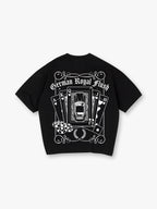 German Sports Car Royal Flush Poker Chips Vintage Tattoo Graphic T-Shirt