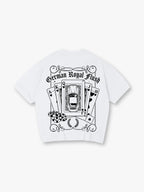 German Sports Car Royal Flush Poker Chips Vintage Tattoo Graphic T-Shirt