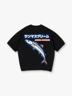 Japanese Sanma Saury Fish Sanma Supreme Retro Graphic Cotton Short Sleeve T-Shirt
