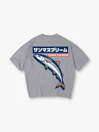 Japanese Sanma Saury Fish Sanma Supreme Retro Graphic Cotton Short Sleeve T-Shirt