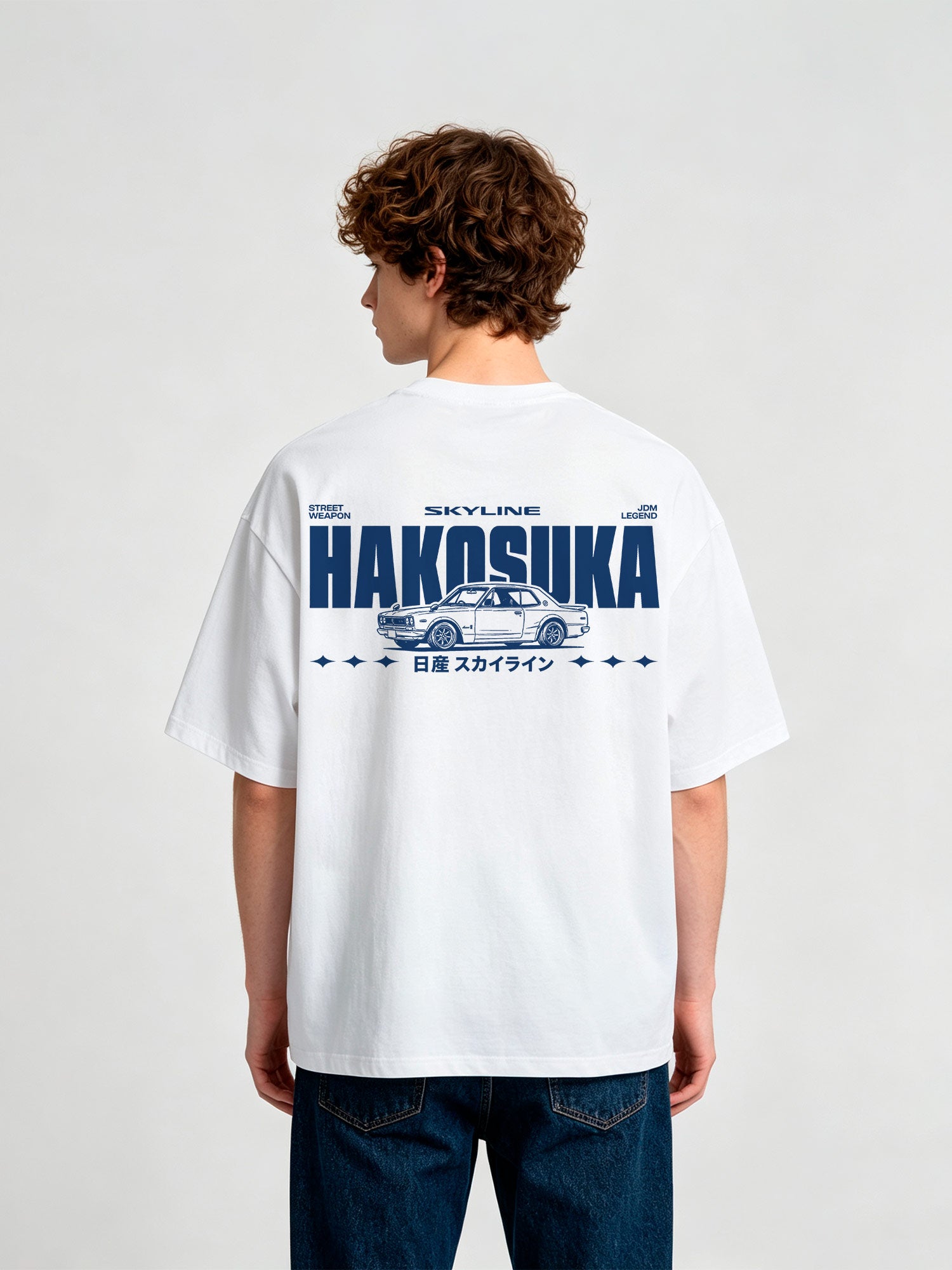 JDM Hakosuka Skyline Vintage Japanese Classic Car Graphic Short Sleeve T-Shirt