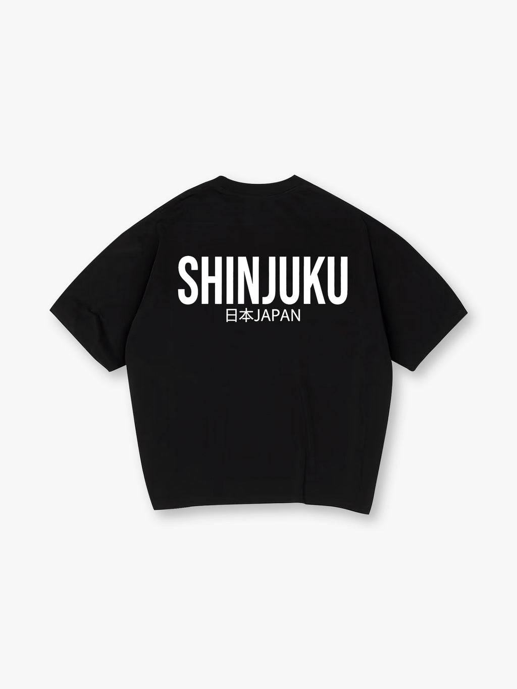 Shinjuku Japan Minimal Text Letter Print Cotton Casual Short Sleeve T-Shirt