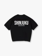 Shinjuku Japan Minimal Text Letter Print Cotton Casual Short Sleeve T-Shirt