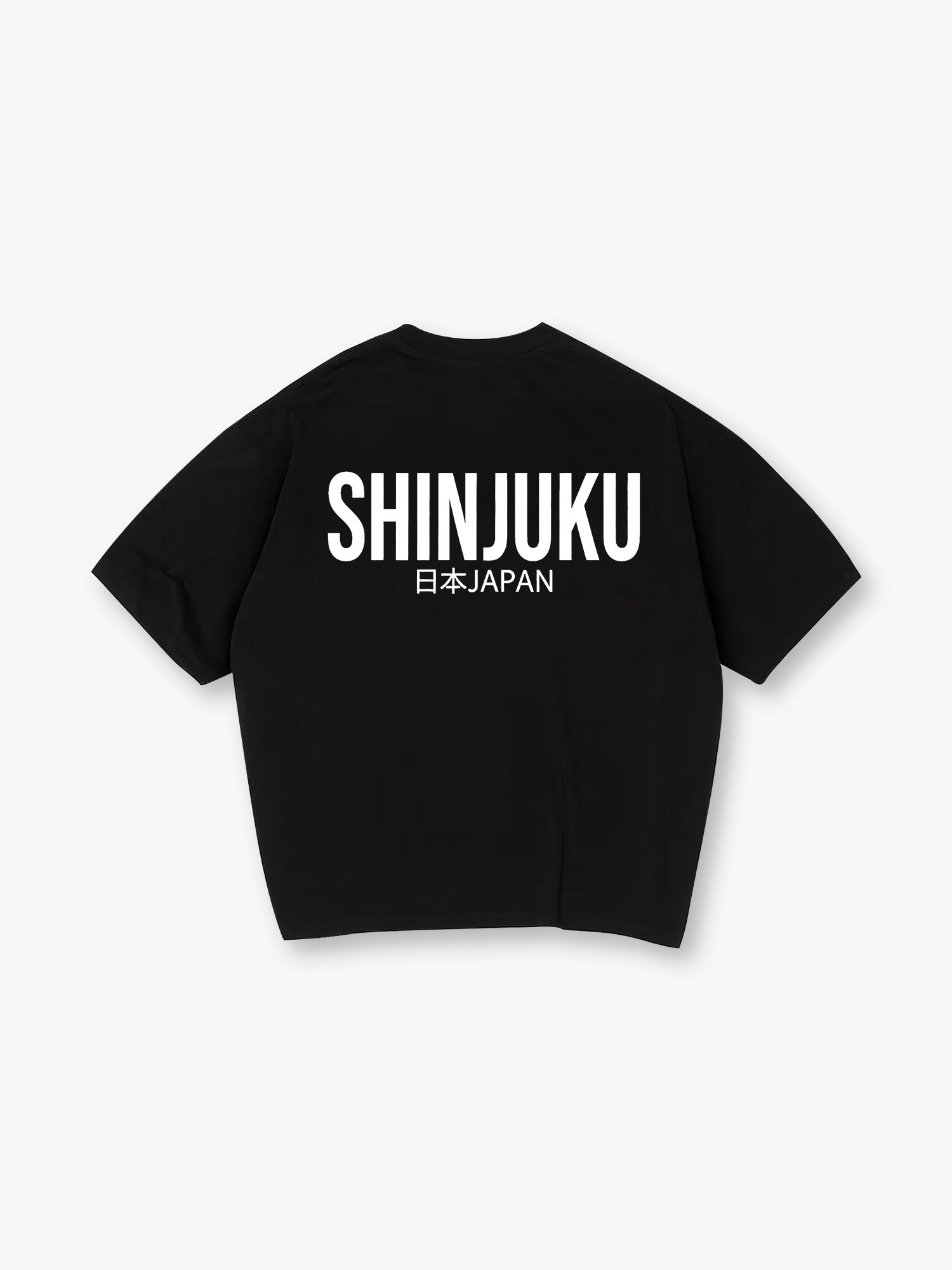 Shinjuku Japan Minimal Text Letter Print Cotton Casual Short Sleeve T-Shirt