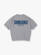 Shinjuku Japan Minimal Text Letter Print Cotton Casual Short Sleeve T-Shirt