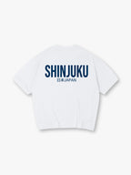 Shinjuku Japan Minimal Text Letter Print Cotton Casual Short Sleeve T-Shirt