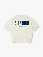 Shinjuku Japan Minimal Text Letter Print Cotton Casual Short Sleeve T-Shirt