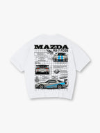 JDM Mazda RX-7 FD3S Blueprint Technical Drawing Car Graphic T-Shirt