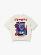 Japanese Retro Pop Gashapon Capsule Vending Machine Cartoon Graphic T-Shirt