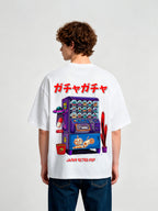Japanese Retro Pop Gashapon Capsule Vending Machine Cartoon Graphic T-Shirt