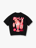 Kawaii Japanese Peach Soda Parfait Dessert Retro Pop Cartoon Cotton T-Shirt