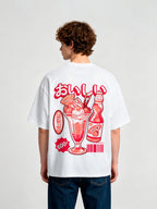 Kawaii Japanese Peach Soda Parfait Dessert Retro Pop Cartoon Cotton T-Shirt