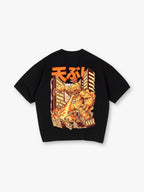 Tempura Kaiju Monster Destroy City Japanese Retro Cartoon Graphic T-Shirt