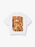 Tempura Kaiju Monster Destroy City Japanese Retro Cartoon Graphic T-Shirt