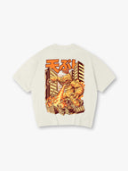 Tempura Kaiju Monster Destroy City Japanese Retro Cartoon Graphic T-Shirt