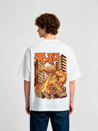 Tempura Kaiju Monster Destroy City Japanese Retro Cartoon Graphic T-Shirt