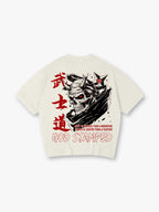 Bushido Samurai Skull T-Shirt Japanese Warrior Oni Demon Graphic Tee