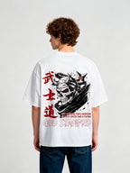 Bushido Samurai Skull T-Shirt Japanese Warrior Oni Demon Graphic Tee