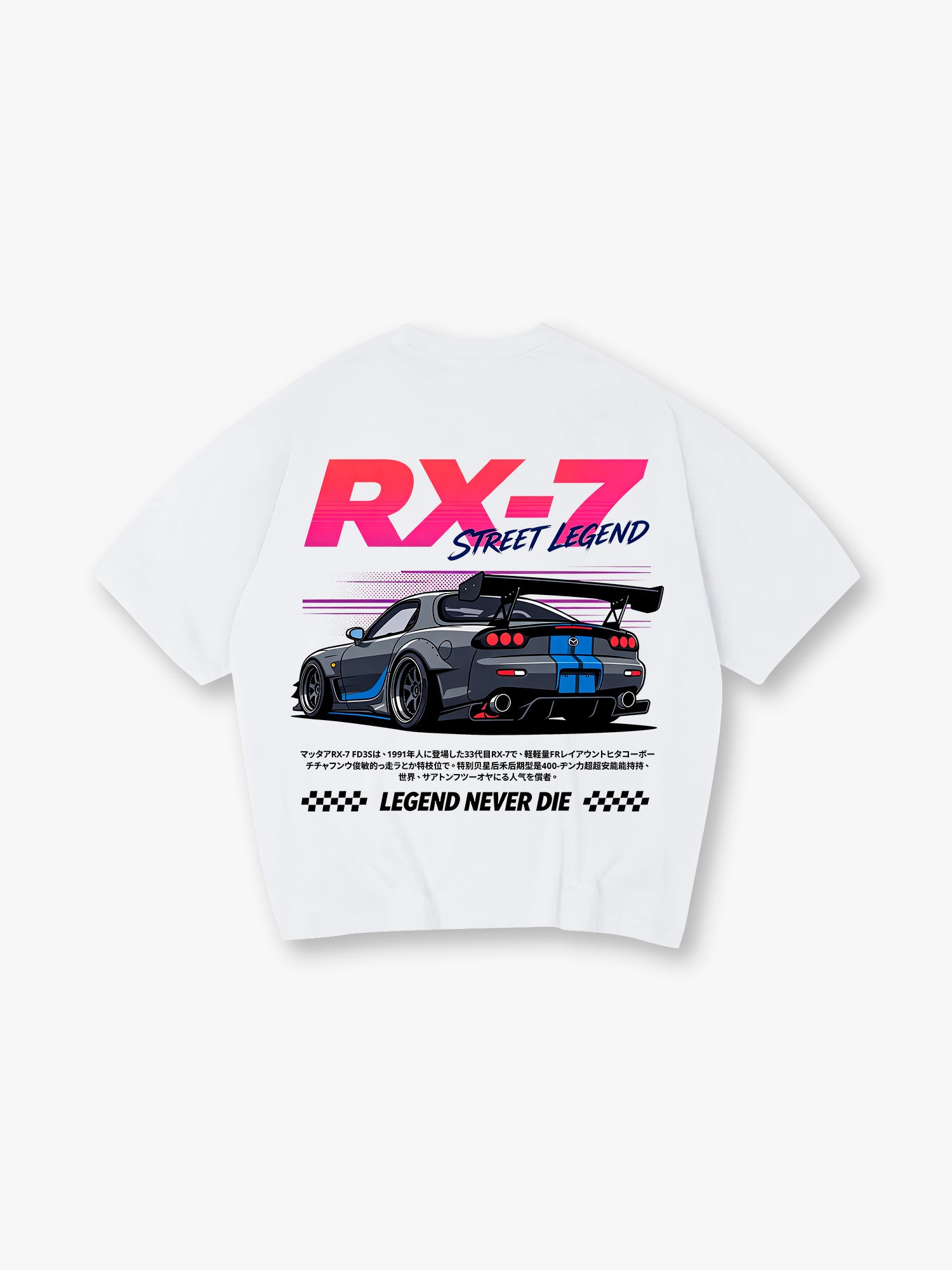 JDM Car T-Shirt Legend Never Die Automotive Racing Graphic Tee