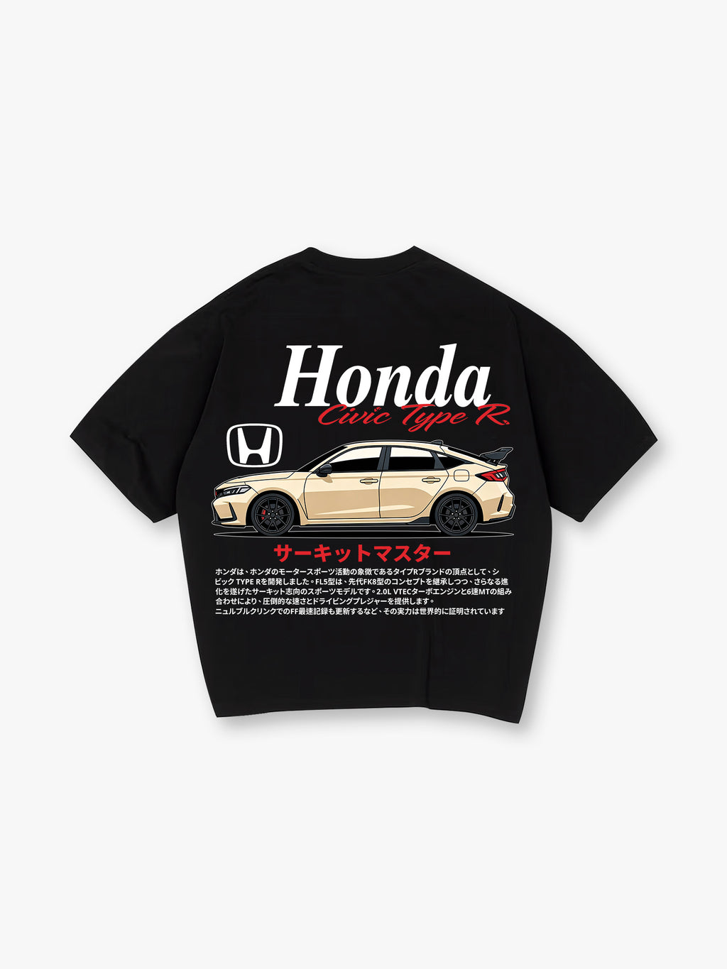 JDM Car T-Shirt Japanese VTEC Racing Automotive Graphic Streetwear Tee