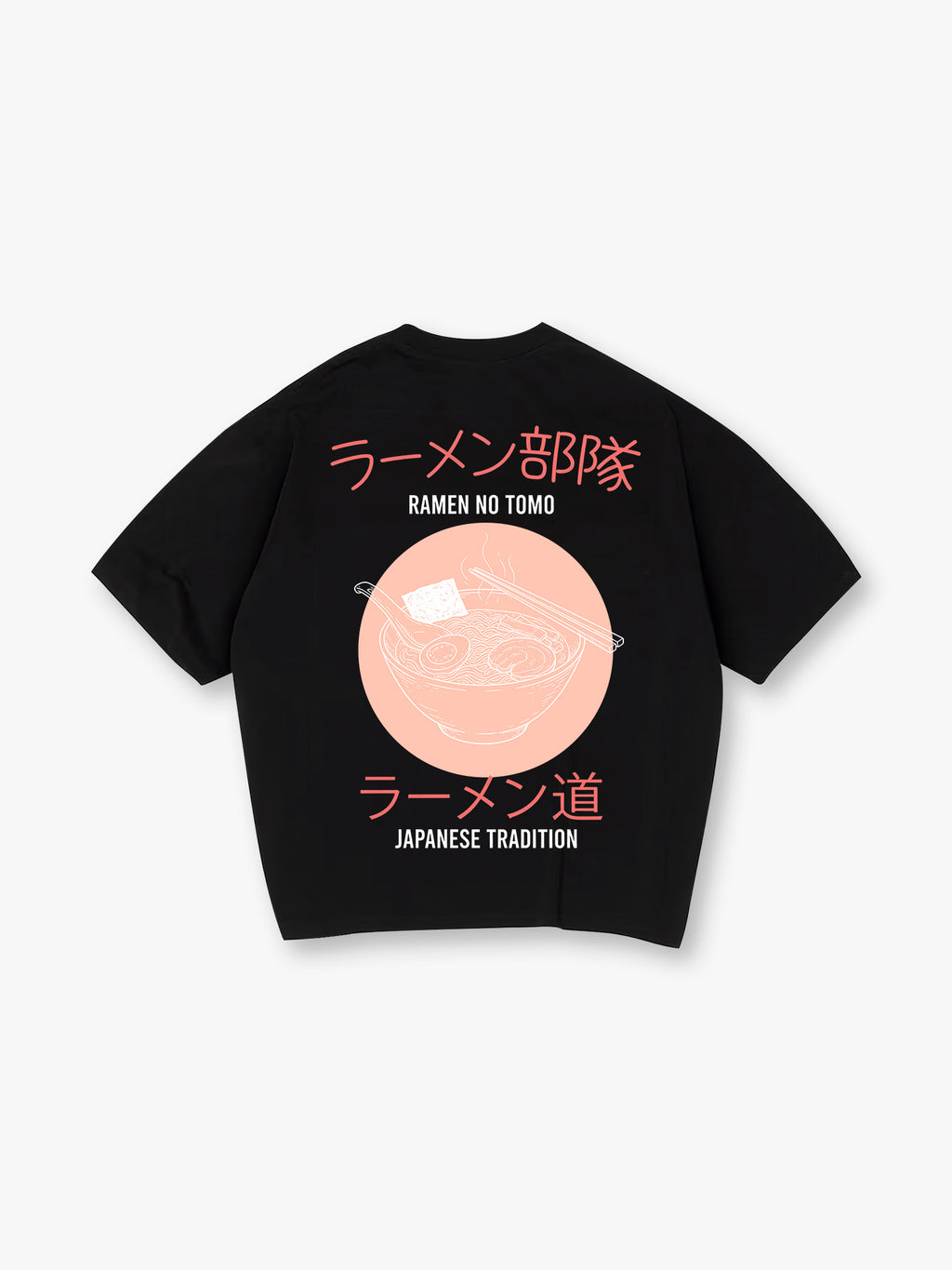 Ramen No Tomo Traditional Food Japanese Letter Streetwear Tee