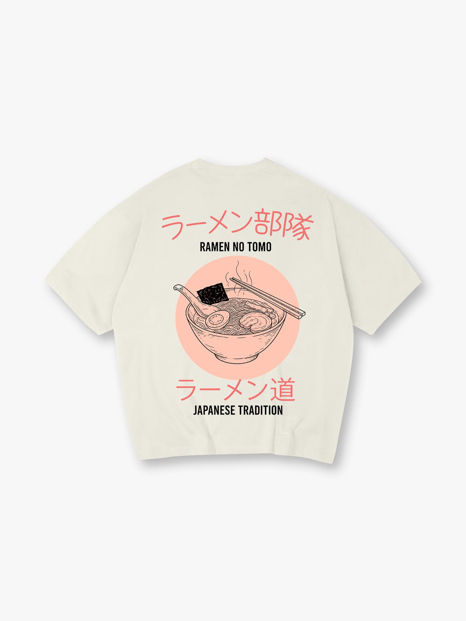 Ramen No Tomo Traditional Food Japanese Letter Streetwear Tee