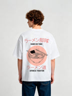 Ramen No Tomo Traditional Food Japanese Letter Streetwear Tee