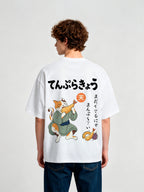 Japanese Tempura Cat T-Shirt Neko Shrimp Tempura Kanji Graphic Streetwear Tee
