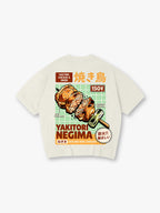 Vintage Yakitori Negima Japanese Street Food T-Shirt Retro Izakaya Grill Graphic Casual Tee