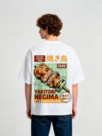 Vintage Yakitori Negima Japanese Street Food T-Shirt Retro Izakaya Grill Graphic Casual Tee